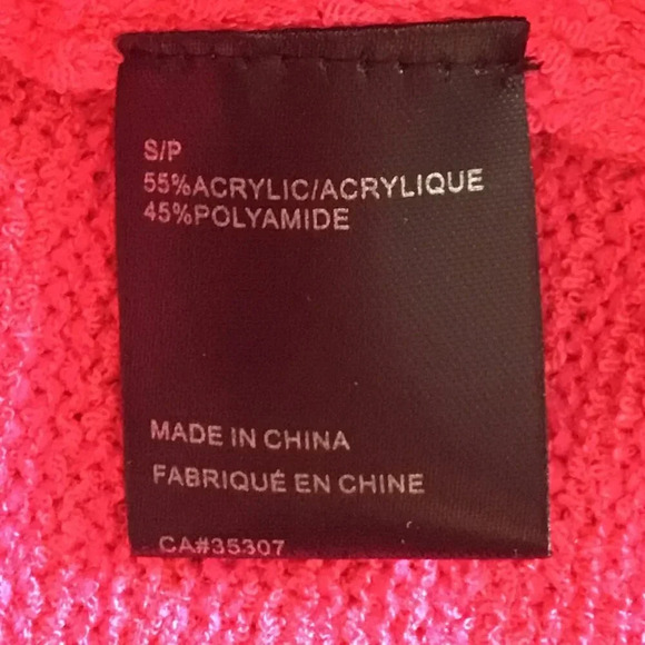 Gea Pink womens knitted diamond pattern Top Sweater Vintage Casual Sz :S US - Picture 6 of 6